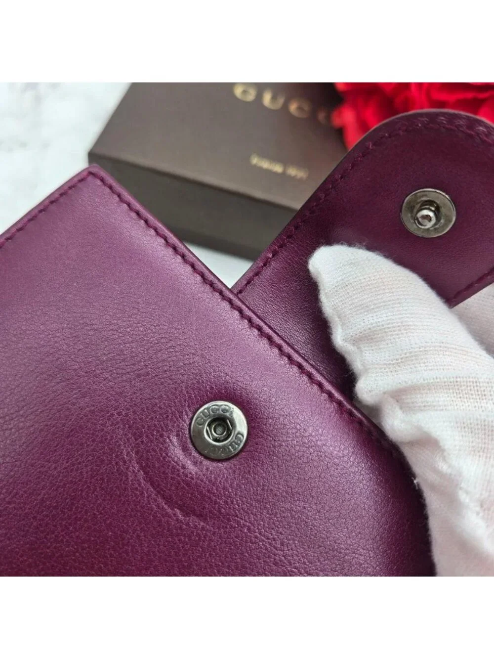 Gucci Fold Wallet Purple Interlocking G